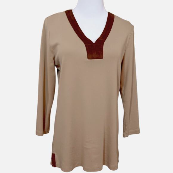 VINTAGE RALPH LAUREN Pullover Tunic Top Shirt LG Retro Preppy Country Western - Picture 9 of 10